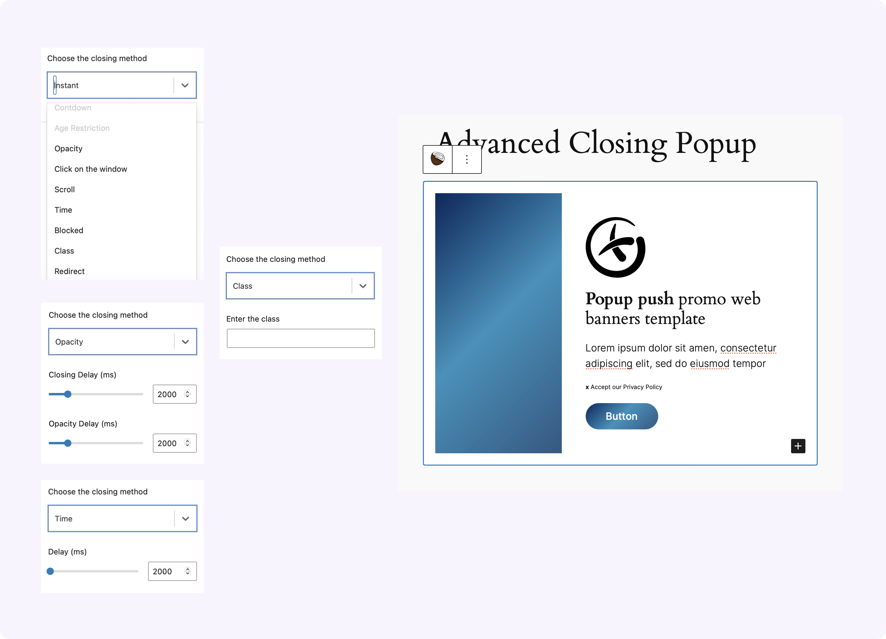 CocoPopup Advanced Closing Extension